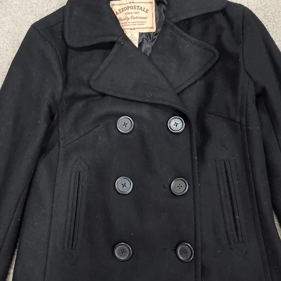 Aeropostale Women's Wool Blend Peacoat, Size XS - Picture 2 of 5